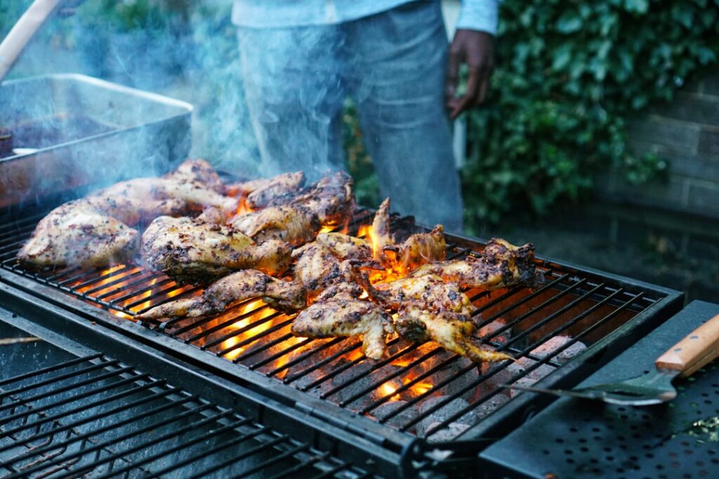 outdoor griddle setup